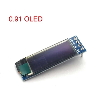 0,91 см 128x32 IIC I2C Бял /син OLED LCD дисплей Модул САМ SSD1306 Водача IC DC 3.3V 5 за Arduino