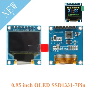 0,95 инчов OLED-Дисплей Модул 0,95 HD OLED-Модул SSD1331 Контролер 7pin Разрешение 9664 Пълноцветен За Arduino САМ SPI
