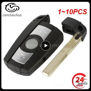 1 ~ 10ШТ Бутон Автомобилен Ключ за 1 3 5 6 Серия E90 E91 E92 E60 Remote Key Shell Case Smart Key Blade Fob С Батерия 2025