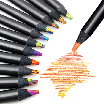 1 бр 8-цветен игрален фигура, Цветна скица, случаен наклон, гигантски цветен молив