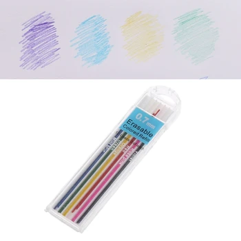 1 Кутия 0.7 mm цвят механични моливи за зареждане стираемых студентски стационарни