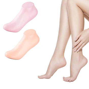 1 Чифт Превенция появата на пукнатини Овлажнители силиконови Гелевых Чорапи за грижа за краката, Защищающих от напукване на кожата мъртвите, Болкоуспокояващи Педикюрных чорапи за краката