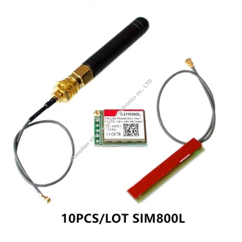 10 бр./ЛОТ SIM800L Безжична GSM GPRS модул quadband телефони с антенным кабел