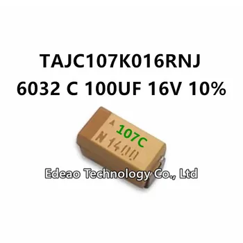 10 бр./ЛОТ НОВ C-Тип 6032/2312 C 100 UF 16 ±10% Маркировка: 107C TAJC107K016RNJ SMD кондензатор Танталовый