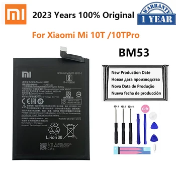100% Оригинална батерия BM53 5000 ма за телефон Xiaomi Mi 10T Pro 10TPro, сменяеми батерии за мобилни телефони Bateria