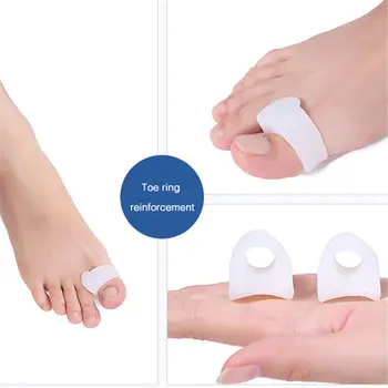 2 елемента За ежедневна употреба Силиконовата защита на палеца на Крака за грижа за краката Разделител на пръстите на Стъпалото при Вальгусной деформация на пръстите на Крака
