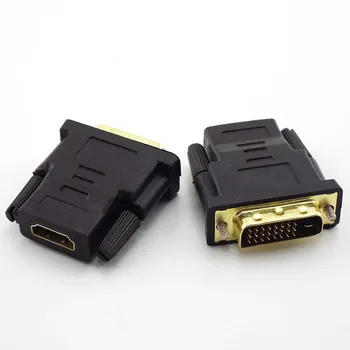 24 + 1 Converter DVI-Male-HDMI-compatible Female В DVI адаптер с поддръжка на 1080P HDTV проектор, позлатен адаптер D5