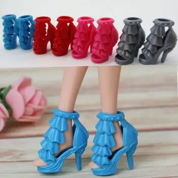 4 чифта / комплект, с различен цвят, сладки кукли, обувки, сандали на токчета за кукли Барби, 11 