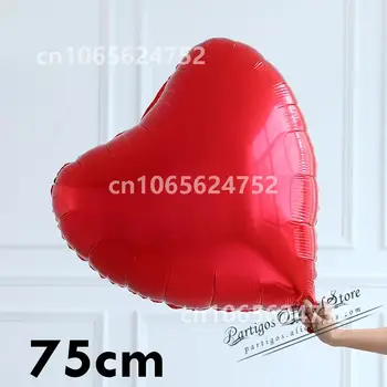 5/10/18/24 инча/75 см балони с червени сърца от гелиевой фолио globos за сватба на Деня на Свети Валентин, декор за партита, сватбени украси - 
