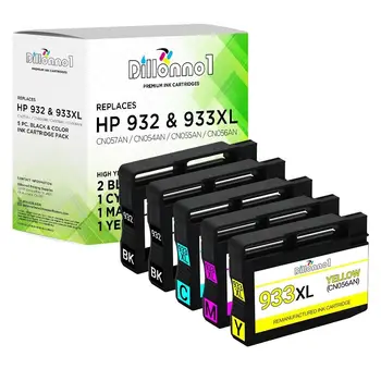 5-pk За мастило HP 932 933 XL за серия принтер Officejet 7110 ePrinter 7610 7612