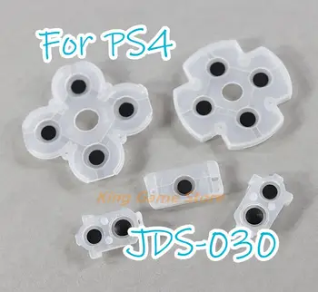 50 комплекти прозрачни силиконови гумени тампони за Контакт бутон L2 R2 Водещ гума бутон за контролер PlayStation 4 PS4 JDS-030