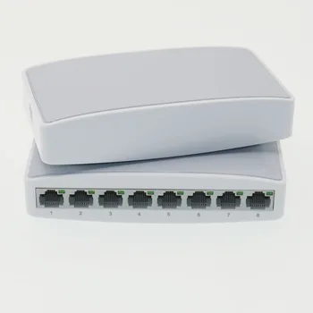 8-портов unmanaged switch сигурност Ethernet 10/100 М 8*портове 10/100 Base-TX-RJ-45 Мрежов протокол IEEE802.3x Ethernet комутатори 5 В