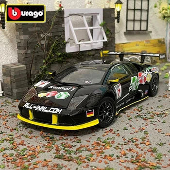 Bburago 1:24 Lamborghini Murcielago FIA GT Модел на Спортен Автомобил От сплав, Изработена по поръчка, Метални Модел на Състезателен Автомобил, Колекция Игри, Подаръци, Играчки