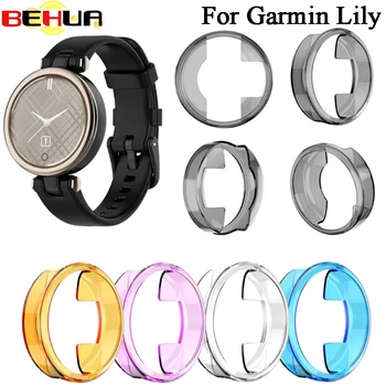 BEHUA Леки покривала за умни часовници на Garmin Лили Защитен калъф устойчив на удари корпус Здрав Гъвкав Мек прозрачен калъф
