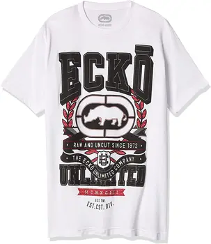Ecko Unltd. Мъжки t-shirt Domination, новост, стръмни върхове, мъжка тениска с къс ръкав, 100% памук, тениски с писмото принтом тениска