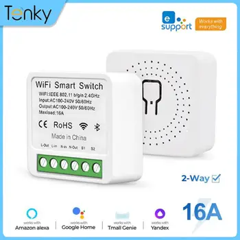 eWeLink 16A WiFi Smart Switch Мини безжични ключове Умен дом Модул САМ Switch Подкрепа Алекса Google Home дистанционно управление