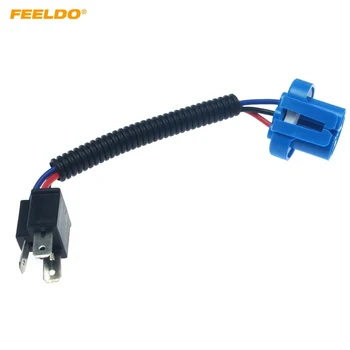 FEELDO Auto LED и HID лампа Гнездо лампи Адаптер кабели H14-от 11 до 9007-21 Публикуване на фаровете конектор Кабел с щепсел
