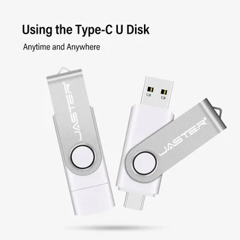 JASTER Високоскоростен USB Флаш памет от 128 GB U-диск с Потребителски логото на 64 GB TYPE-C Memory Stick 32 GB Многофункционално USB-памет 16 GB 8 GB от 4 GB