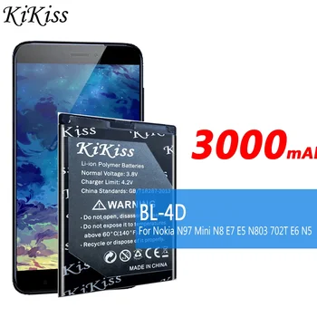 KiKiss 3000 mah Батерия за мобилен телефон BL-4D За Nokia N97 Mini N97Mini N8, E7 E5 N803 702T E6 N5 T7-00 N8-00 E7-00 BL 4D BL4D
