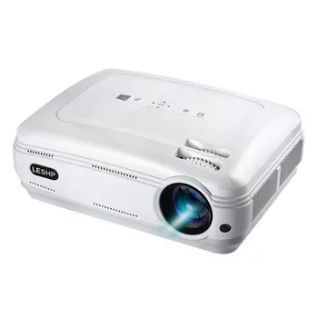 Led проектор LESHP 720P, портативен видео проектор, мултимедиен игри проектор за домашно кино, VGA USB за лаптоп, телевизор
