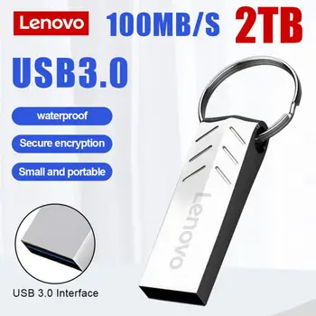 Lenovo Mini 2TB Usb 3.0 Pen Drive Памет, USB Флаш памети 1TB 512GB Метални TYPE C OTG Високоскоростни Водоустойчиви USB-памети 2TB