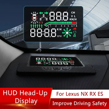 TAJIAN Car HUD измерване на Скоростта Централен Дисплей Smart Auto Digital Speed Projector Електронни Аксесоари За Lexus ES NX RX 2016-22
