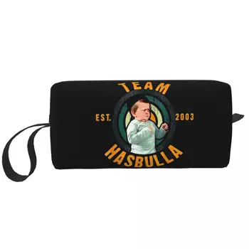 Team Hasbulla Hasbullah Fight Meme Чанта За Тоалетни Принадлежности Женски Грим, Козметични Органайзер За Дамски Чанти За Съхранение На Козметика Dopp Kit Case Box