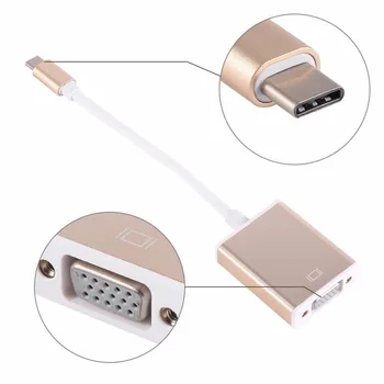 USB-Type C C USB 3.1 Кабел-адаптер за монитор, проектор с конектор VGA за Macbook