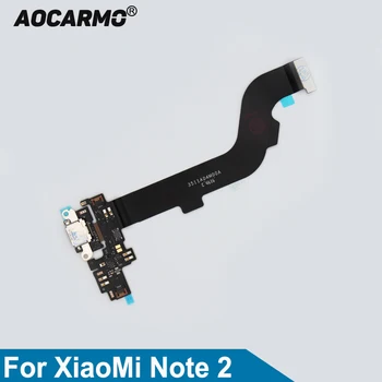 USB порт за зареждане на Aocarmo за Xiaomi Mi Note 2, конектор за док-станция за зарядно устройство, Гъвкав кабел за микрофон, печатна платка