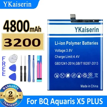 YKaiserin 4800mAh батерия за BQ Aquaris Х5 плюс батерия батерия + песен няма