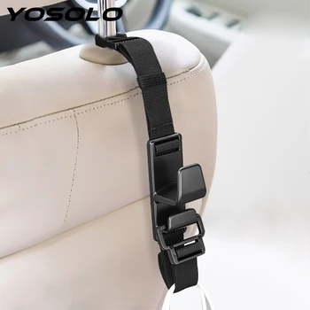 YOSOLO, 1 бр., Универсална кука на гърба на столчето за кола, Регулируеми автоматично скоба за закрепване на Продуктовата чанти, Закачалка за останалите главата на автомобила