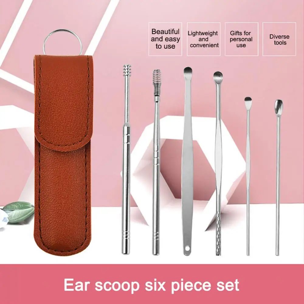 1 ~ 10ШТ Youpin Инструмент за почистване на ушите, от неръждаема стомана и Комплект за почистване на ушите, Кюртирам, Лъжица, Медицински Инструменти за премахване на ушна кал