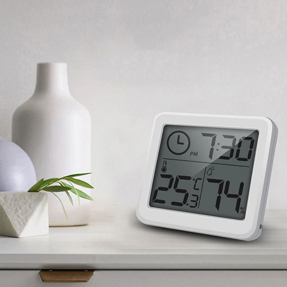 1 ~ 5ШТ Мултифункционален Термометър-Влагомер Автоматичен Електронен Монитор на Температурата И Влажността Часовници 3,2 инчов Голям LCD дисплей
