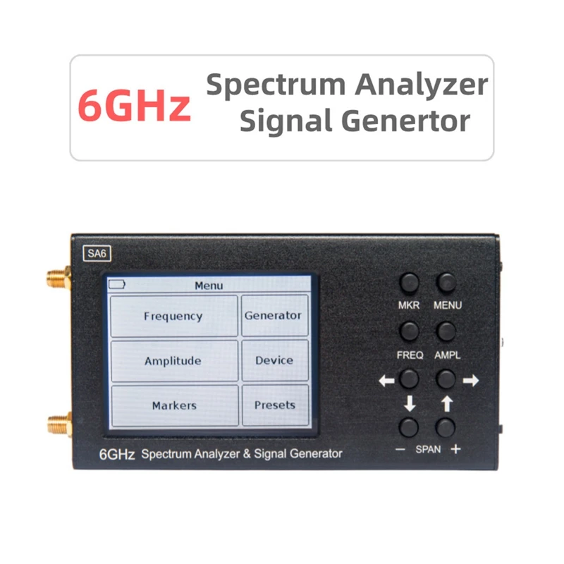 1 комплект SA6 Анализатор на спектъра 6 Ghz Генератор на сигнали SA6 Wi-Fi 2G 4G LTE, CDMA, GSM Beidou GPR Метал + Пластмаса