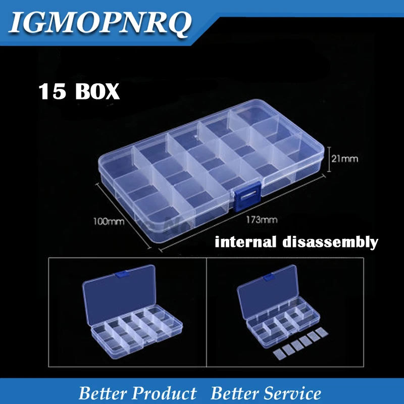 10 15 24 Окото Опаковъчна кутия за инструменти, Преносими практична кутия за съхранение на електронни компоненти / кутия за части / кутия за инструменти