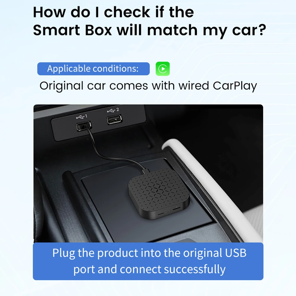 1x Безжичен адаптер CarPlay Вграден 11.0 CarPlay Ai Box 2G + 16G CPC200-Tbox Basic е Подходящ за автомобили с OEM-кабелен CarPlay