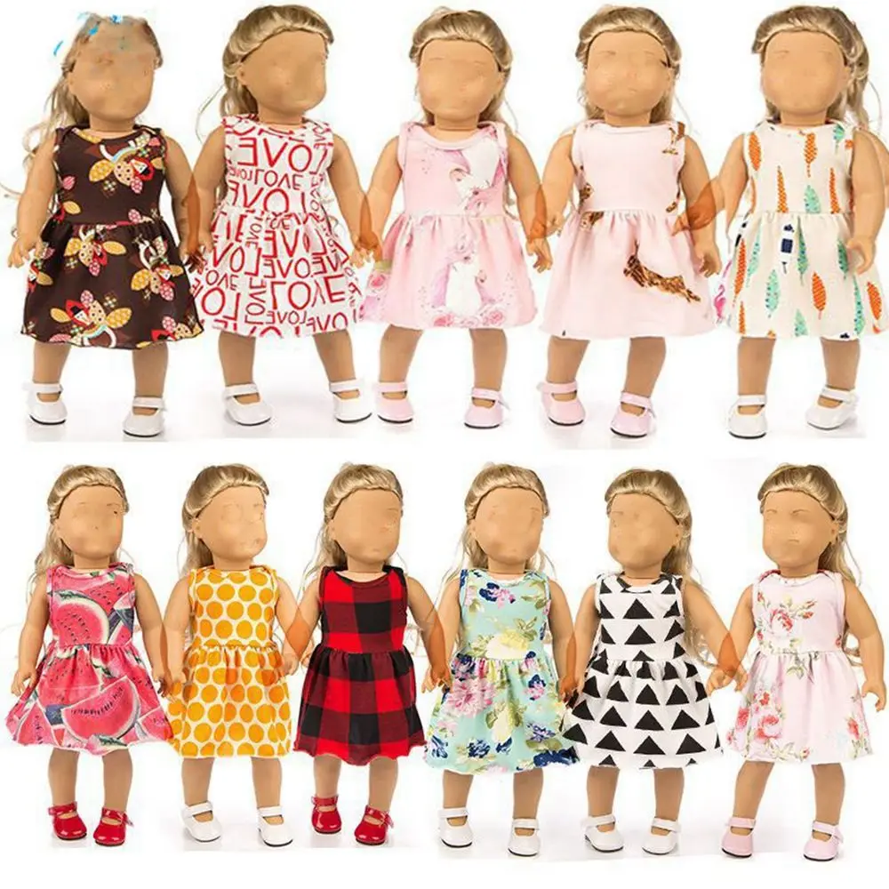 3 стила за играчки, нова какавида, модно принцеса рокля с цветен модел за кукли 43 см, 18-инчов куклено рокля