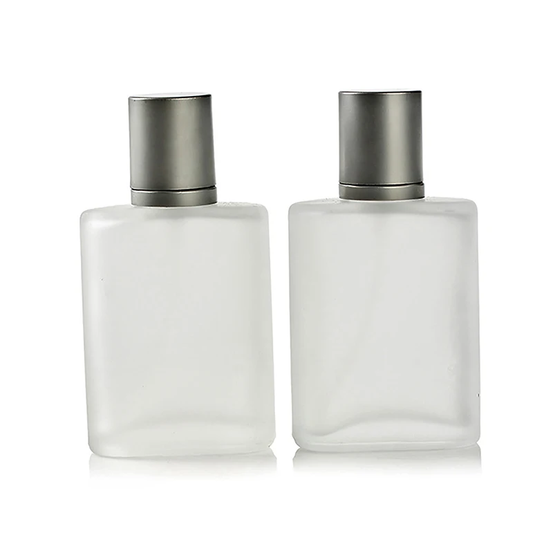 30 мл 50 мл Прозрачен Стъклен флакон-спрей бутилка от матирано квадратен стъкло, флакон за парфюм, Флакони за козметичната опаковки.