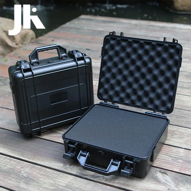 330x280x100 мм Инструмент за Сигурност Кутия за инструменти ABS Пластмаса, Кутия за инструменти и Оборудване за съхранение на Инструменти Открит Куфар Пяна Вътре в кутията Глок