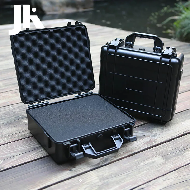 330x280x100 мм Инструмент за Сигурност Кутия за инструменти ABS Пластмаса, Кутия за инструменти и Оборудване за съхранение на Инструменти Открит Куфар Пяна Вътре в кутията Глок