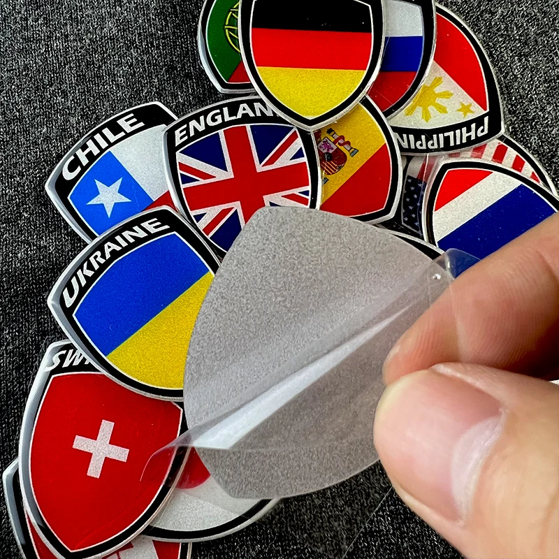3D отразяваща флаг стикер, мотоциклет части на колата стикер Великобритания Италия Франция, Русия, Испания, Бразилия, Южна Корея, Япония, Чили, САЩ стикер