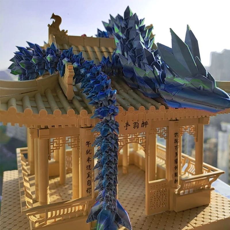 3D печатни дракон кристал, скъпоценен дракон, 3D шарнирные играчки-дракони, въртящи се и позируемые пантите на, играчка-непоседа за деца, подарък играчка