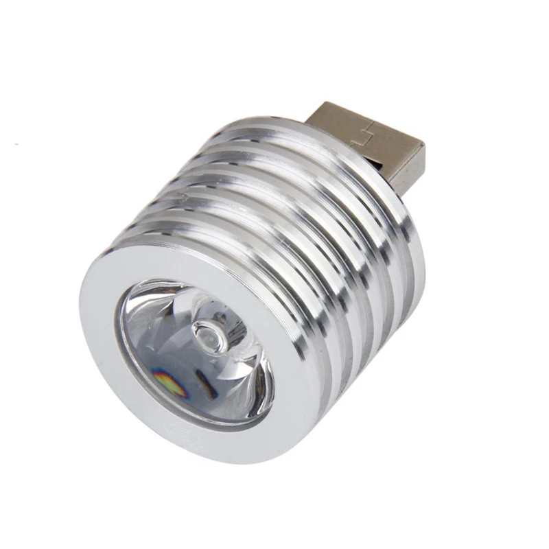 3X Алуминий 3 W USB Led Лампа Изход Прожектор Фенер Бяла Светлина