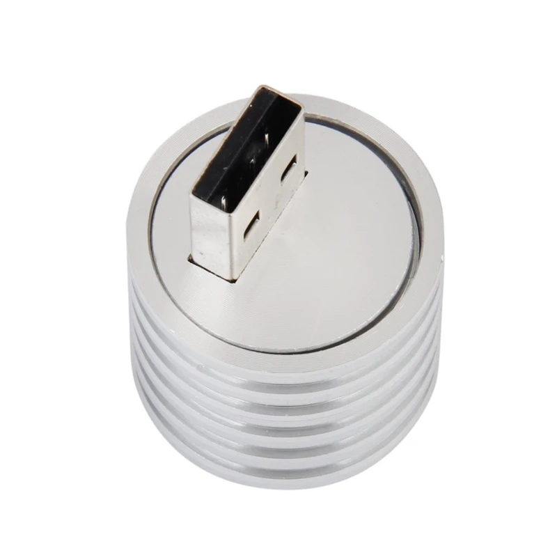 3X Алуминий 3 W USB Led Лампа Изход Прожектор Фенер Бяла Светлина