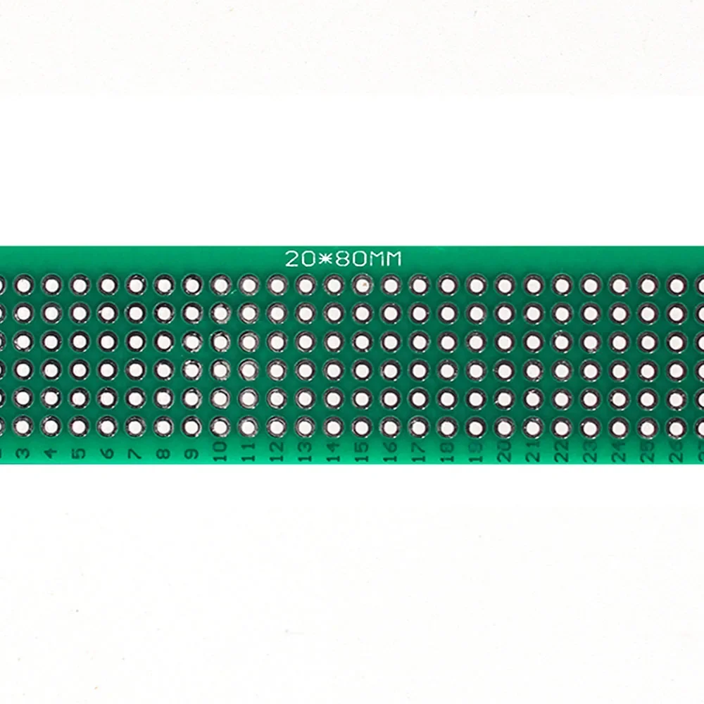 5ШТ Двустранна печатна платка 2 * 8 см зелена САМ прототип на универсална печатна платка такса основни заплати