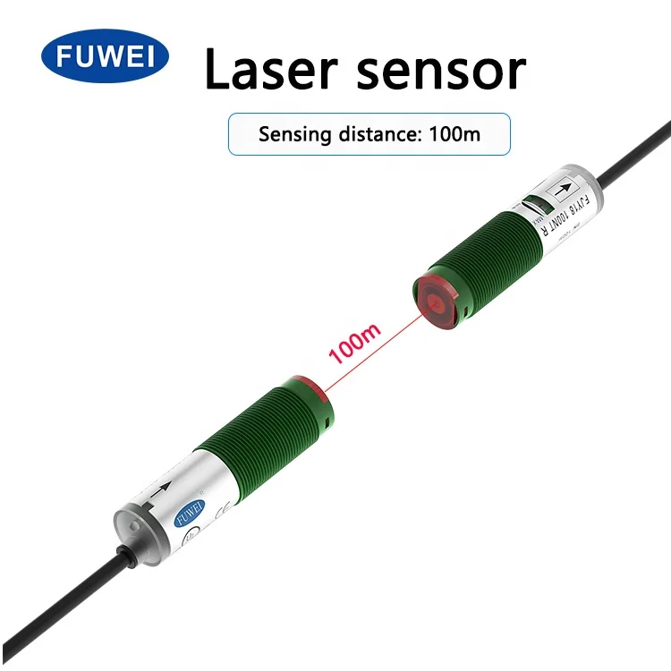 FUWEI M18 Малка дупчица инфрачервен видим фотоелектричния сензор за превключване на лазерен лъч