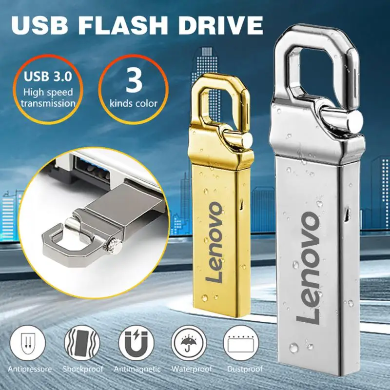 Lenovo USB 3.0 2T Usb Флаш-Диск 1 TB Usb Stick Usb Drive 2 TB Водоустойчив USB Flash Memory Stick Pen Drive 256 GB За Телефон / Лаптоп