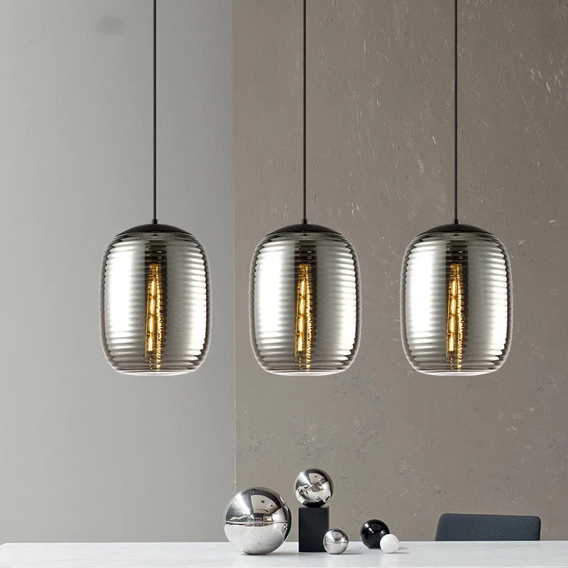 OULALA Модерни златни led висящи лампи Промишлен творчески стъклен дизайн Окачен лампа за дома трапезария всекидневна Декор спални