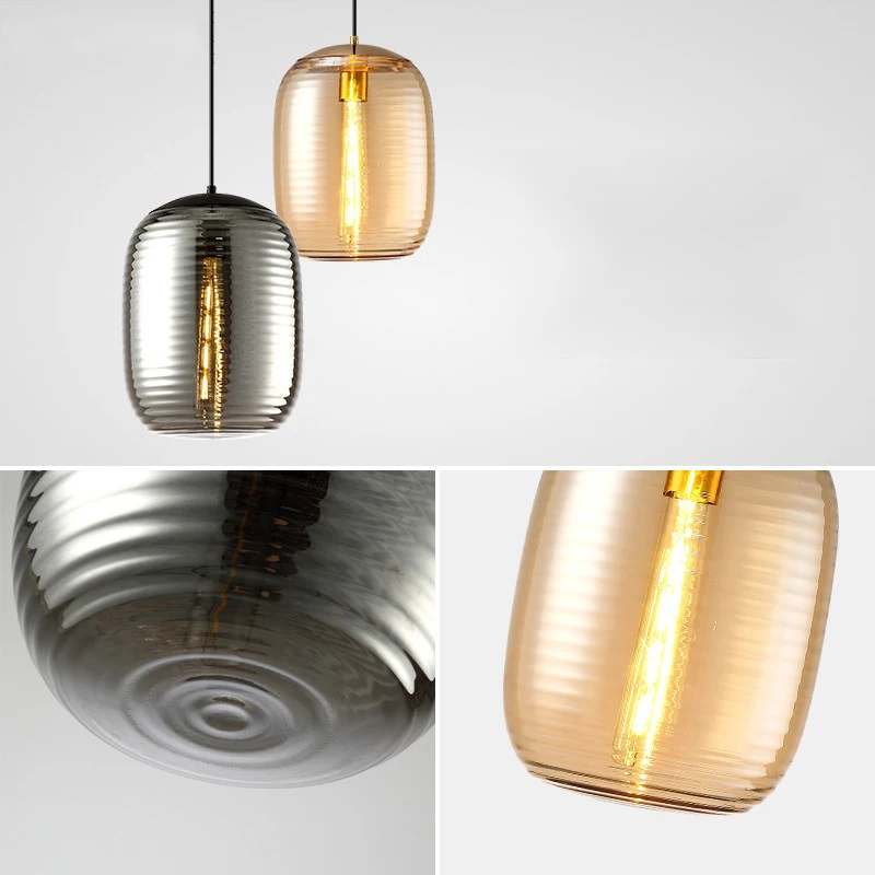 OULALA Модерни златни led висящи лампи Промишлен творчески стъклен дизайн Окачен лампа за дома трапезария всекидневна Декор спални