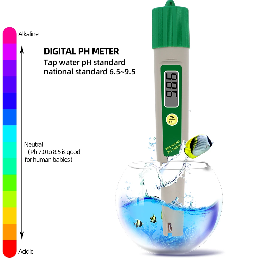 PH-03 (II) Цифров РН-метър 0,01 Детектор PH Водоустойчив Тестер киселинност Тест за качеството на водите Монитор чистота за аквариумного басейна